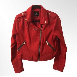 Urban Retro Faux Suede Moto Jacket